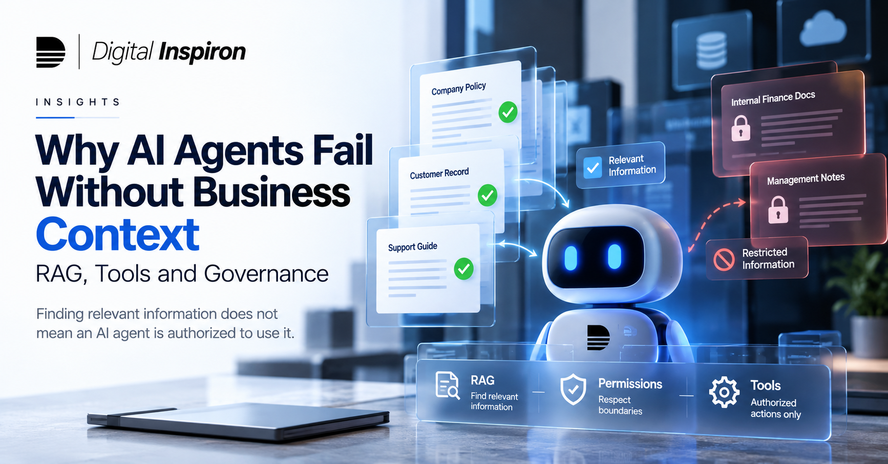 Digital Inspiron Insights cover: Why AI Agents Fail Without Business Context