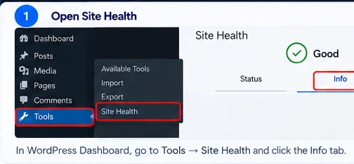 WORDPRESS guide: wordpress 01 open site health