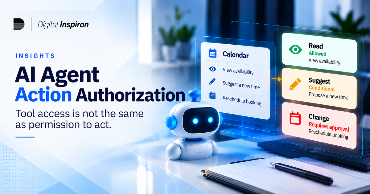 Digital Inspiron illustration of AI agent action authorization